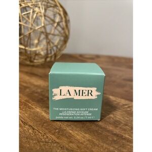 LA MER The Moisturizing Soft Cream Anti-Aging Travel Size .24 oz / 7 ML New Box